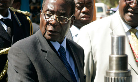 Zimbabwe's President Robert Mugabe attends the Zimbabwe International Trade Fair in Bulawayo