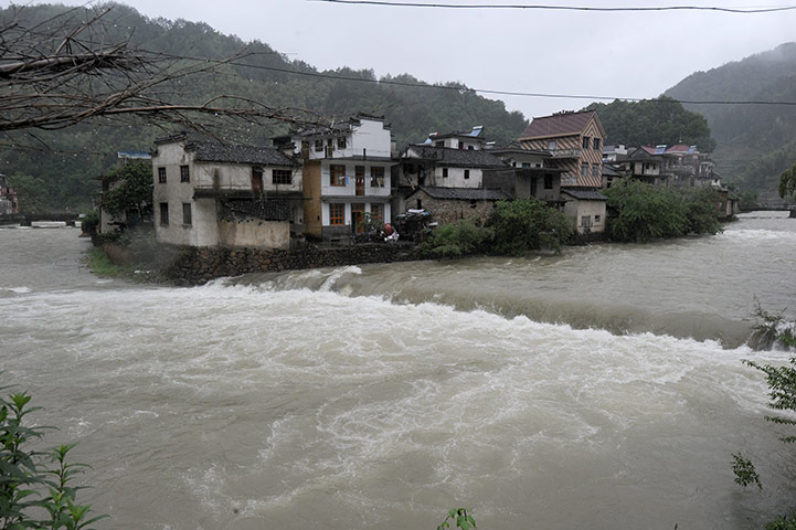 Floods in China: Gulou River in Huangshan, east China's Anhui