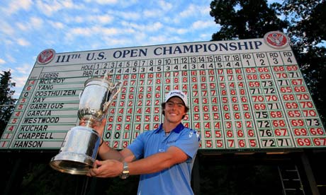 rory mcilroy us open trophy. Young champion: Rory McIlroy