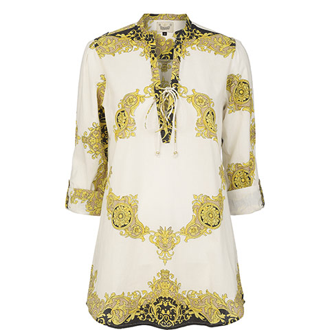 fearless gallery: Scarf print shirt