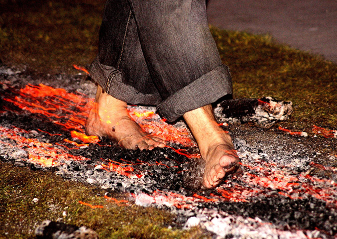 In pictures: hot: fire walking