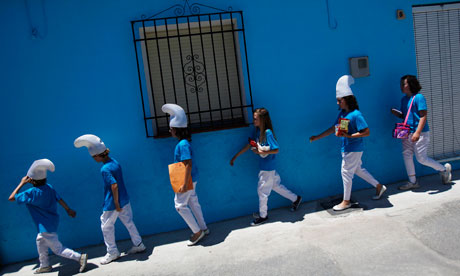 Children dressed up as 