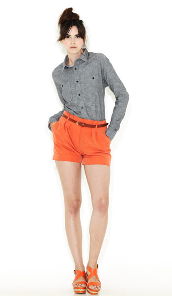 Line-up: orange: Man’s chambray shirt