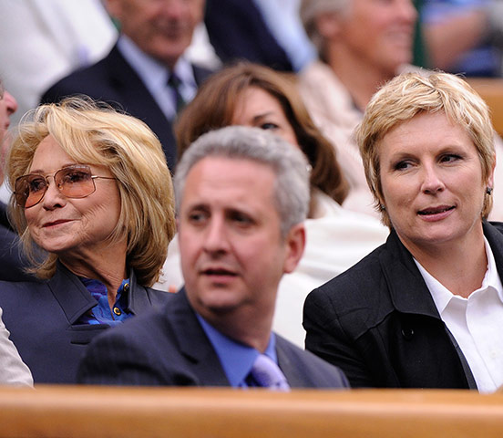 Wimbledon day 3: Felicity Kendall and Jennifer Saunders watch the action from the Royal Box