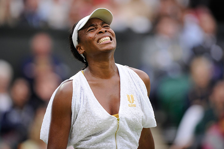 Wimbledon day 3: Venus Williams looks dejected against Kimiko Date-Krumm