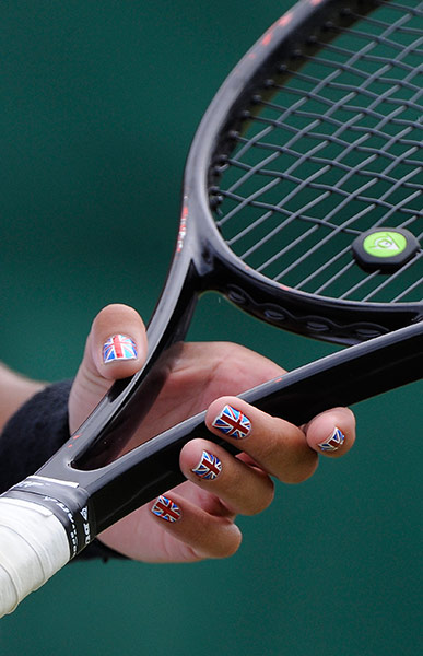 Wimbledon day 3: Heather Watson's patriotic finger nails