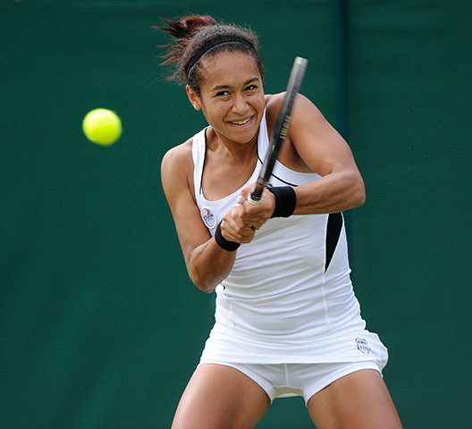 Wimbledon day 3: Heather Watson in action at Wimbledon