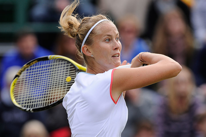 Wimbledon day 3: Mathilde Johansson returns to Heather Watson