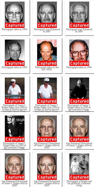 James Whitey Bulger: Images of accused Boston crime boss James Whitey Bulger