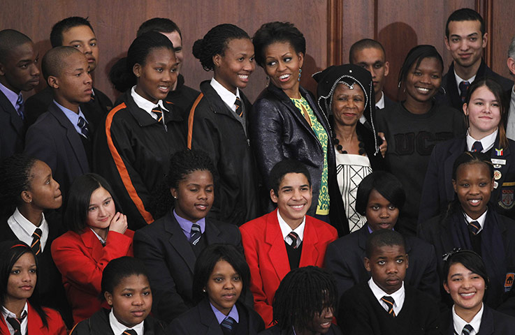 Michelle Obama on tour: US first lady Michael Obama in South Africa