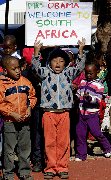 Michelle Obama on tour: US first lady Michael Obama in South Africa