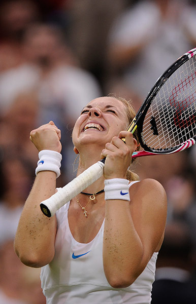 Wimbledon day 4: Sabine Lisicki celebrates a famous victory  win over Li Na