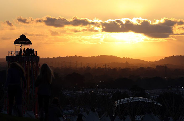 Glastonbury day 2: Sunset