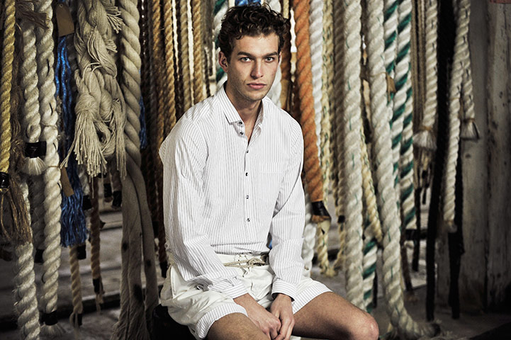 key trends: men's shorts: Model wearing D&G
