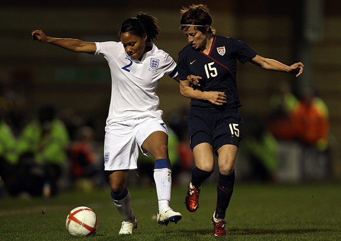 women's football: England Women v USA Ladies