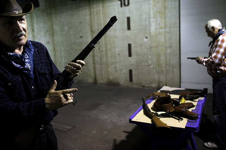 24 Hours: Belgrade, Serbia: A member of the Union of Western Shooters 