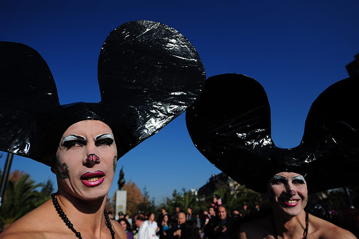 Gay Pride: People participate in the Gay Parade in Santiago, Chile