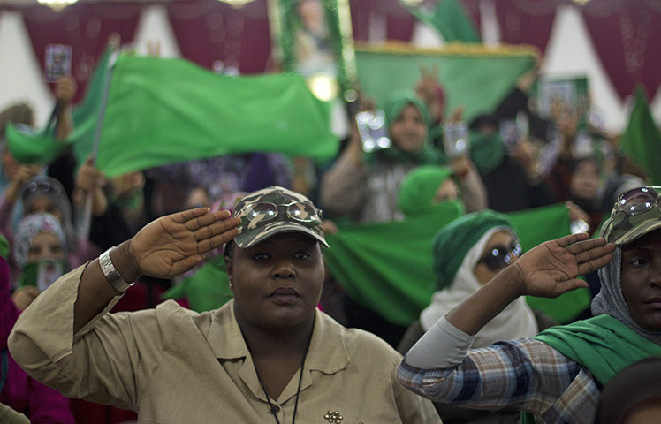 Gaddafi's female soldiers: Gaddafi's female soldiers