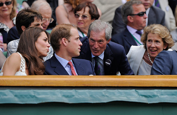Wimbledon Day Seven: Wimbledon tennis Kate and William with the Henmans