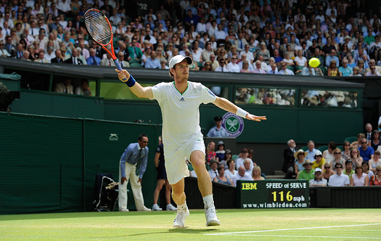 Day Seven Update: Wimbledon tennis Murray during his victory over Richard Gasquet 