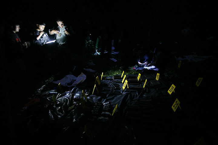 Guatemala gang wars: A site where weapons were seized in Coban