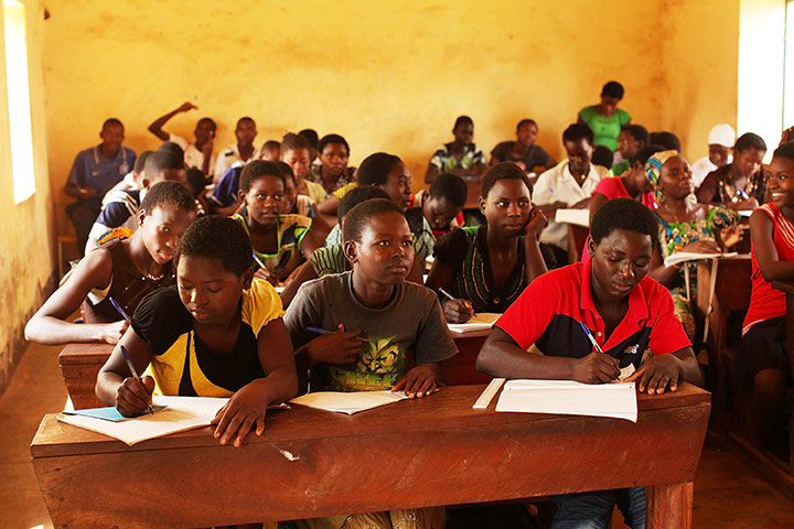 Southern Sudan: Students take a math class