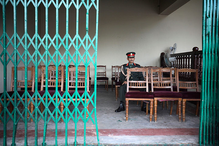 24 hours in pictures: Chhatra Man Singh Gurung waits for the President in Lalitpur