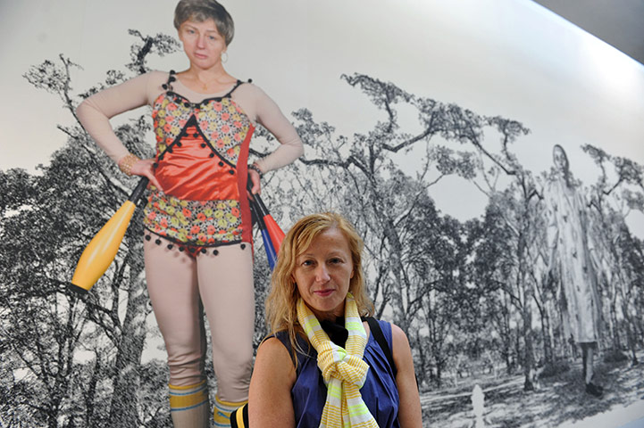 Venice Biennale: Artist Cindy Sherman in her room at the Central pavillon