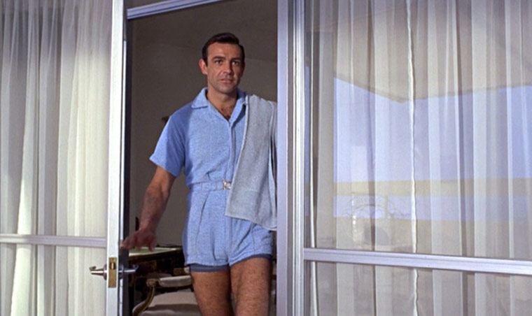 swimwear: Sean Connery in Goldfinger