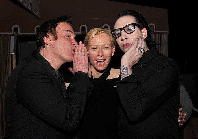 fancy meeting you here: Quentin Tarantino, Tilda Swinton and Marilyn Manson