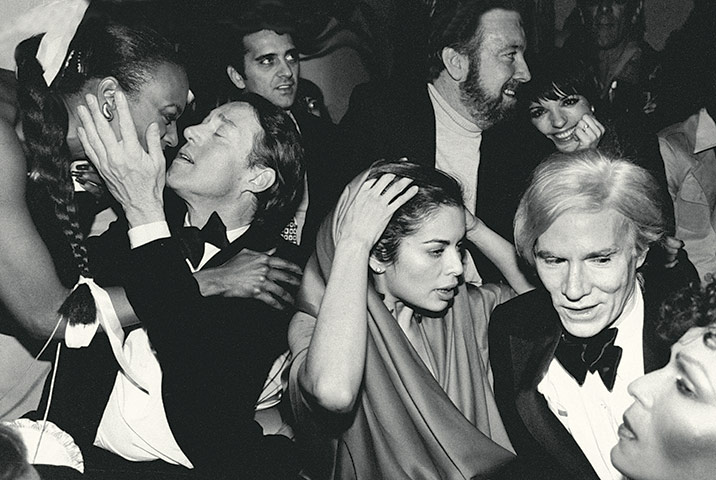 fancy meeting you here 2: Halston, Bianca Jagger, Jack Haley Jr, wife Liza Minnelli, Andy Warhol