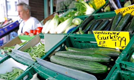 E coli outbreak: Vegetables at a greengrocer's in Hamburg