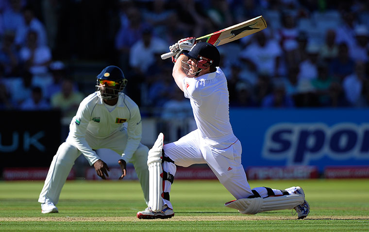 England v Sri Lanka: Eoin Morgan hits a six