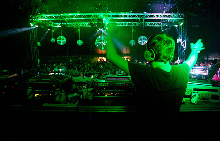 Glastonbury 2011: Silent Disco in the Park Area on Saturday night