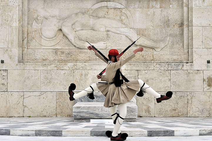 24 Hours in Pictures: Greek quickstep