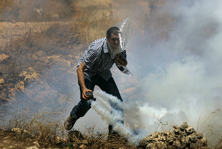24 Hours in Pictures: Palestinian demonstrator