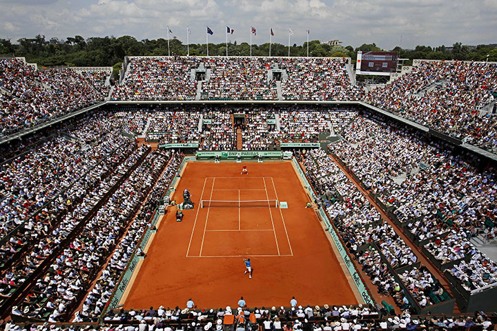 French open final: Wide view of the players