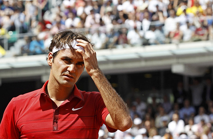 French open final: Federer of Switzerland reacts