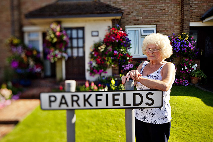 Blooming Britain: Pat Johnson of Thundersley, Essex, in 2010 – part of RHS Britain in Bloom