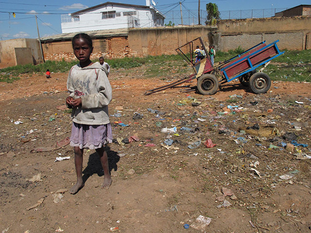Aid crisis in Madagascar: poverty in Andohotapenaka II district of the capital Antananarivo