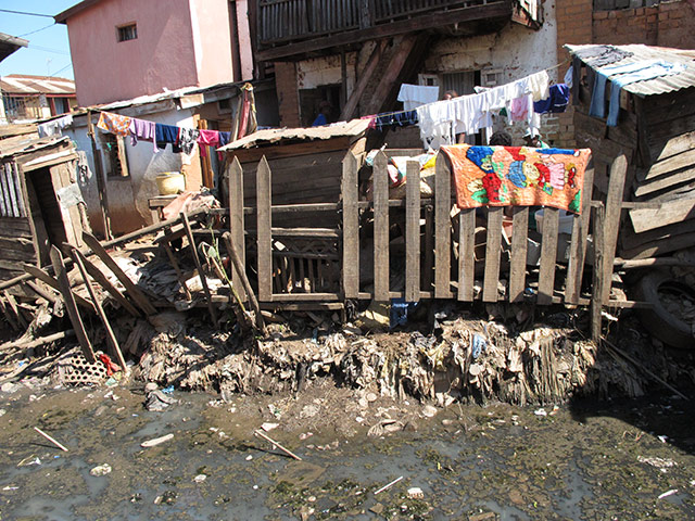 Aid crisis in Madagascar: poverty in Andohotapenaka II district of the capital Antananarivo