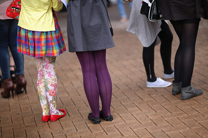 24 hours in pictures: Students wait for entry to Graduate Fashion Week at Earls Court, London