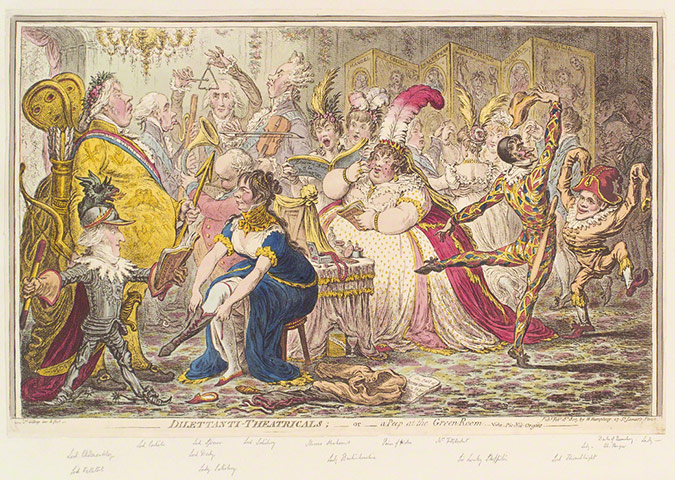 NPG First Actresses: Dilettante Theatricals by James Gillray, 1803
