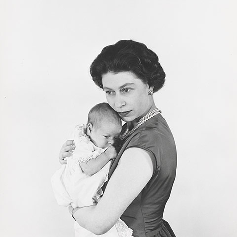 V&A Queen Portraits: Queen Elizabeth II with Prince Andrew
