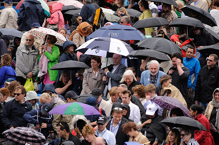 Queens tennis: Rain on the Queens Centre Court