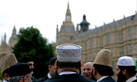 British Muslim Forum on College Green outside Parliament