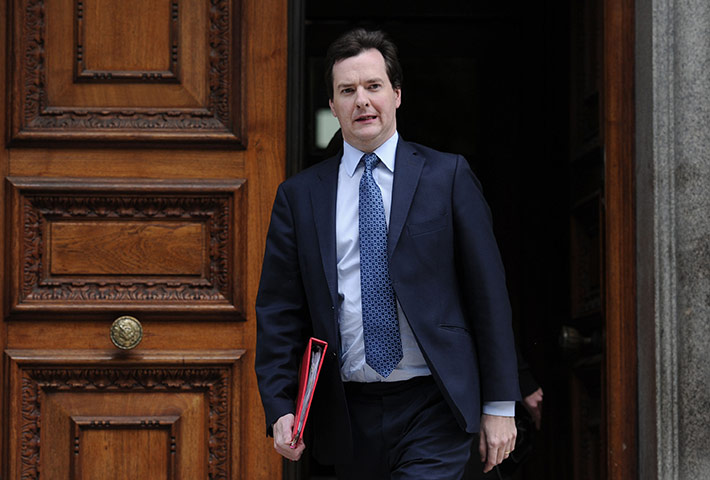 Week in Business: British Finance Minister George Osborne leaves the Treasury building