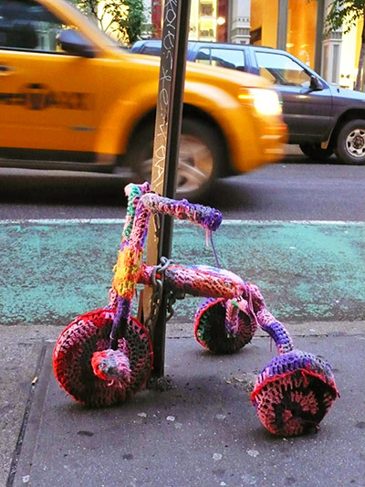 In pictures: Wheels: yarnbombed tricycle