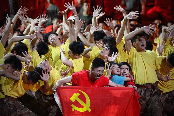Communist Party 90th: Dancers at gala show, 90th anniversary of Communist Party