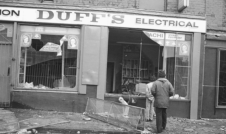 Toxteth Riots: A shop on Lodge Lane
